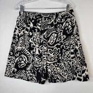 Natural Life Tribal Print Swim Trunks Size Large Black Cream Surf Board Shorts